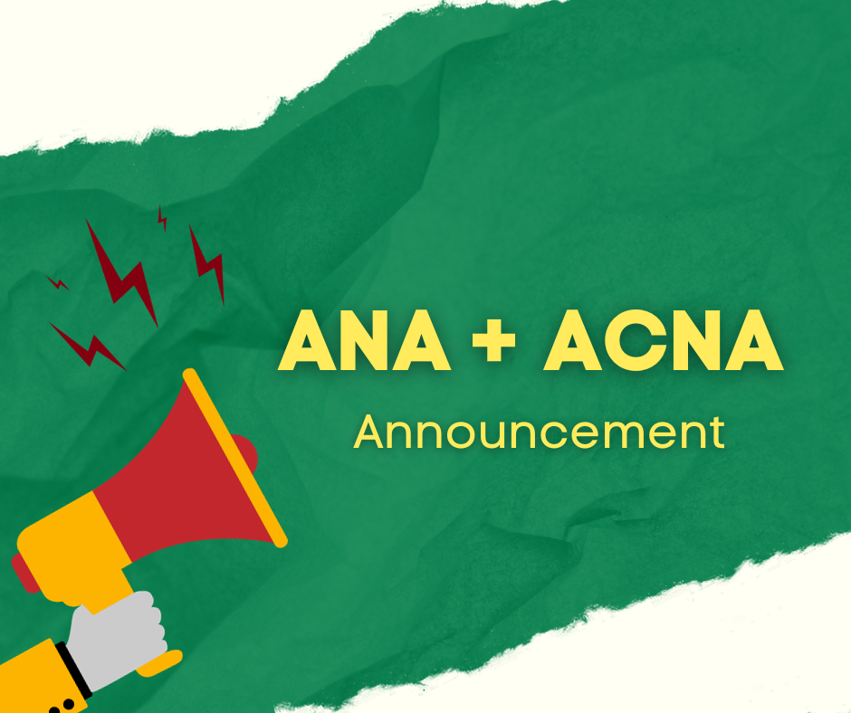 ANA + ACNA Announcement - Holistic Caring