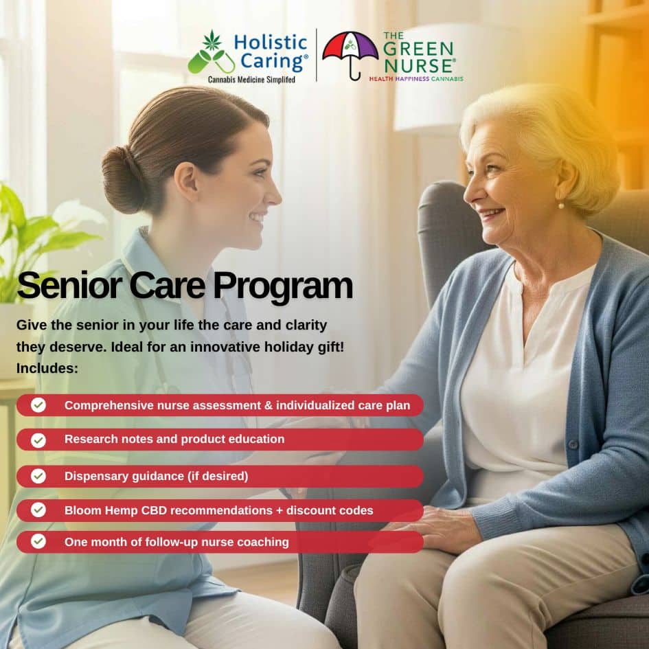 A nurse consulting with an elderly woman about the Senior Care Program.